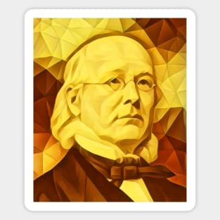 Horace Greeley Golden Portrait | Horace Greeley Artwork 11 Magnet